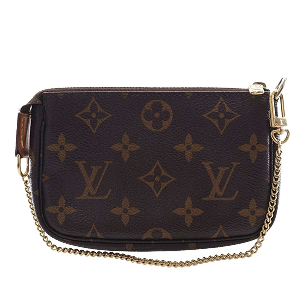 Louis Vuitton Monogram Mini Pochette Accessoires Brown Good condition - Back View