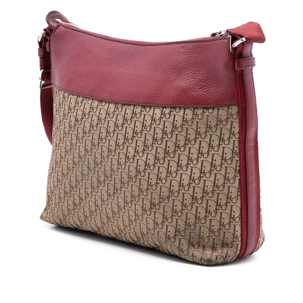 Dior Diorissimo Trotter Canvas Street Chic Crossbody Brown Canvas Good condition - Back View