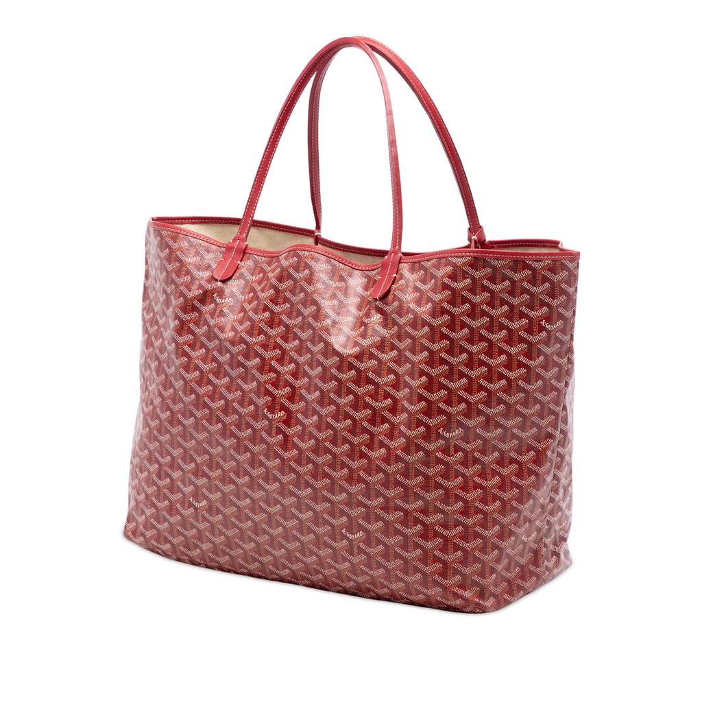Goyard Goyardine Saint Louis GM Red Canvas Good condition - Back View