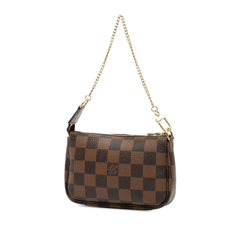 Louis Vuitton Damier Ebene Trunks and Bags Mini Pochette Accessoires Brown Good condition - Back View