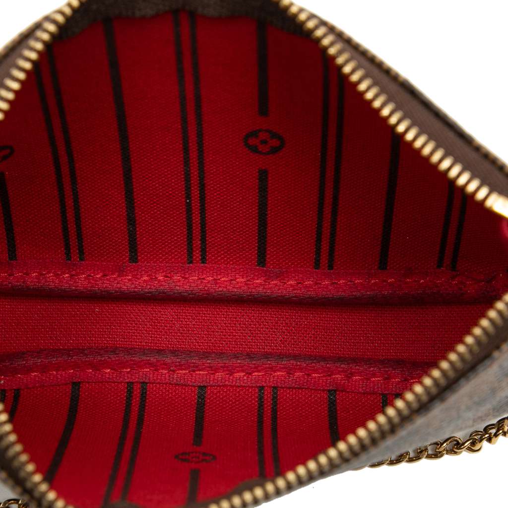 Louis Vuitton Damier Ebene Trunks and Bags Mini Pochette Accessoires Brown Good condition - Model View