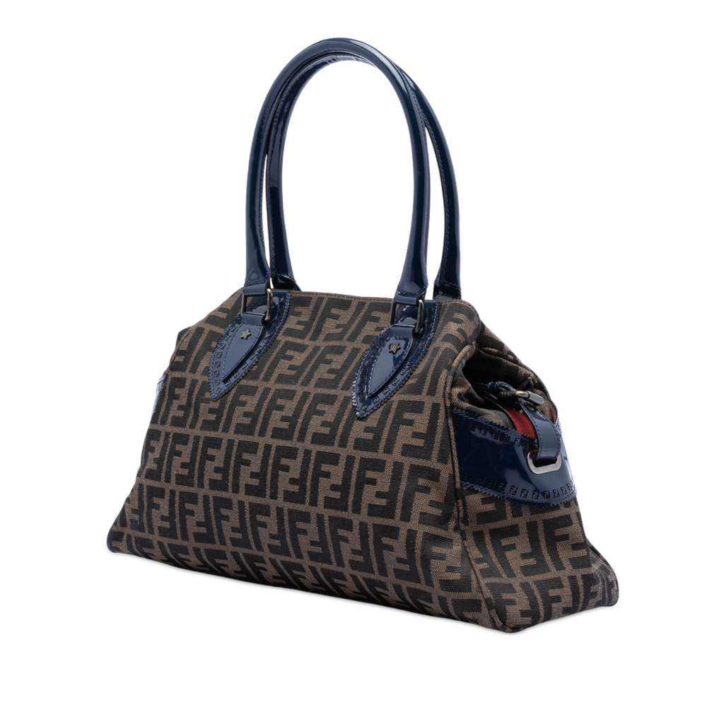 Fendi Zucca Canvas Etniko Du Jour Handbag Brown Canvas Good condition - Back View