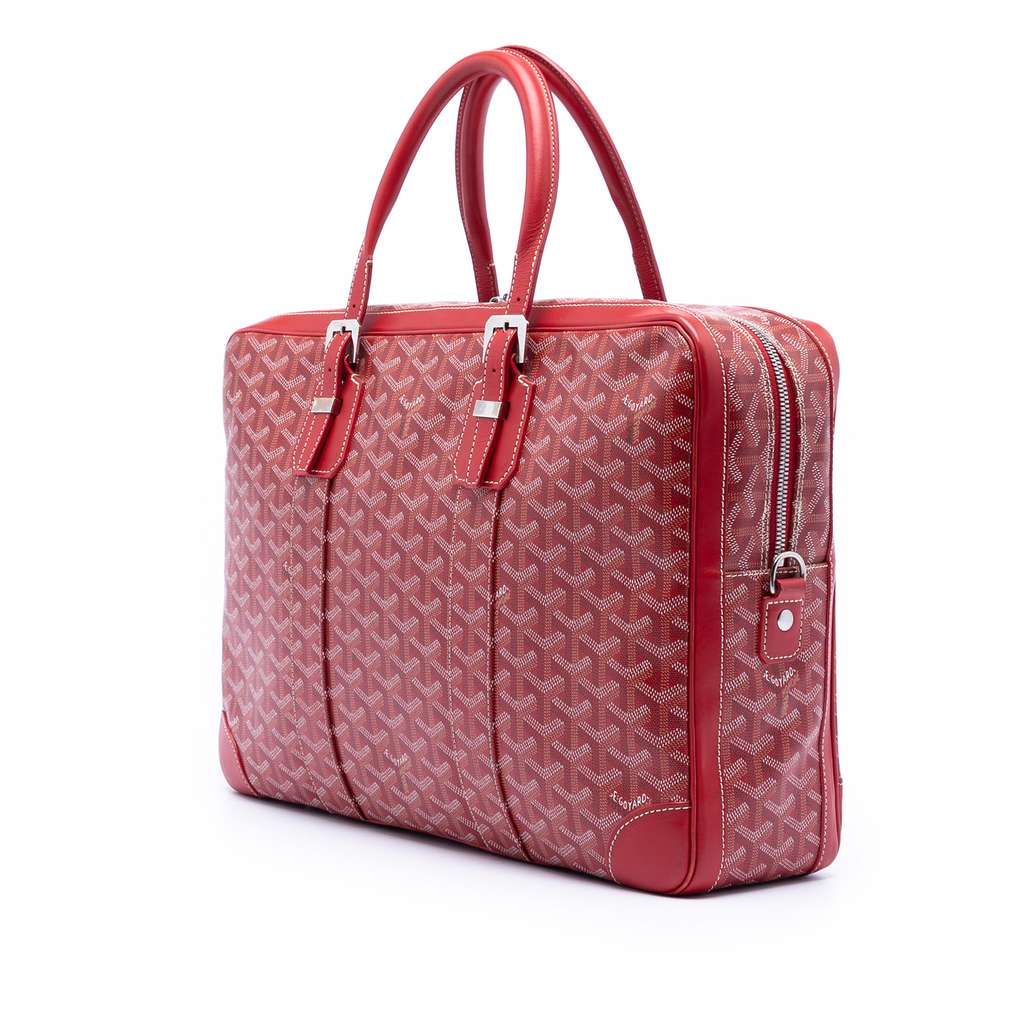 Goyard Goyardine Ambassade MM Red Canvas Good condition - Back View