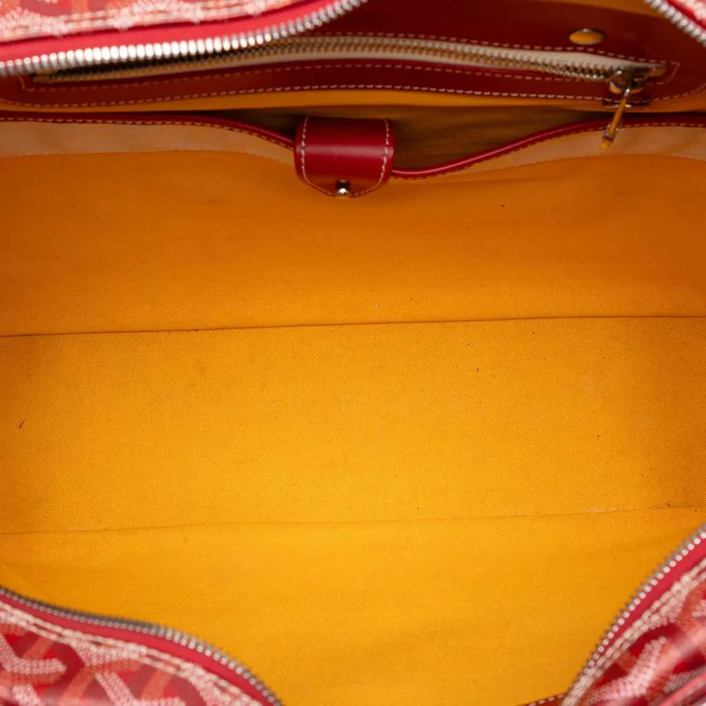 Goyard Goyardine Ambassade MM Red Canvas Very good - Model View