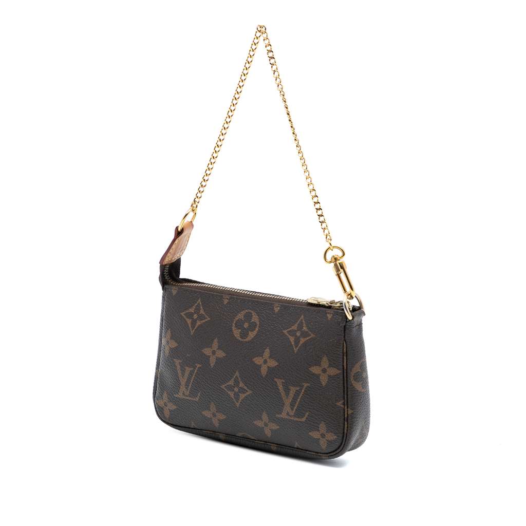 Louis Vuitton Monogram Mini Pochette Accessoires Brown Good condition - Back View