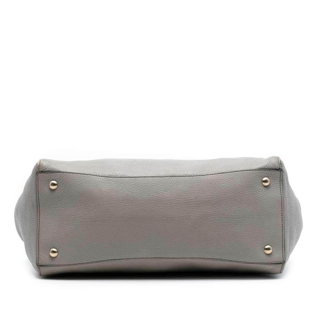 Prada Vitello Daino Satchel Grey Leather Good condition - Inside View