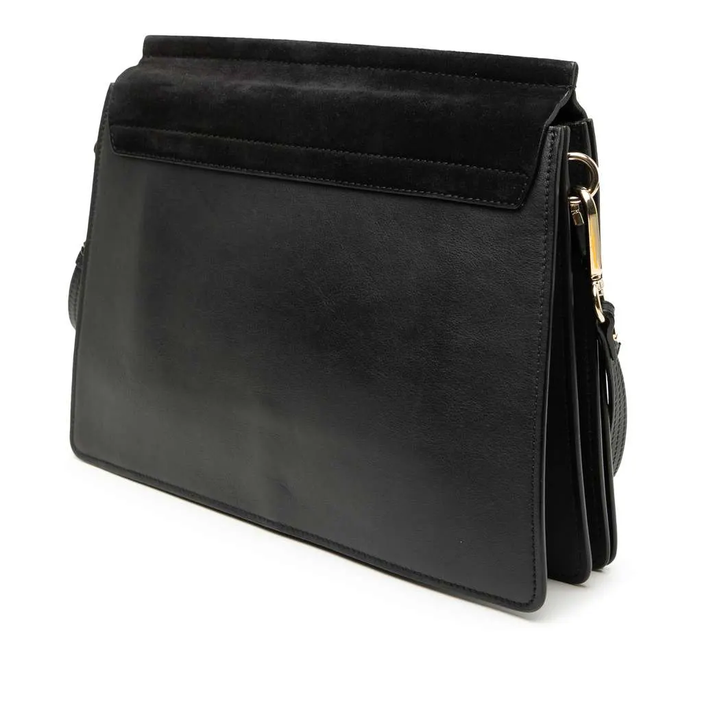 Chloé Medium Leather Faye Shoulder Bag Black Leather Very good - Back View