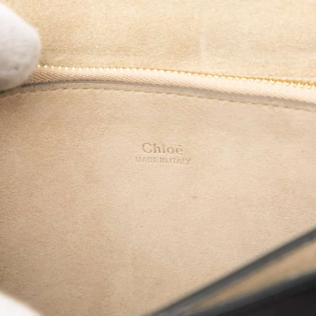Chloé Medium Leather Faye Shoulder Bag Black Leather Very good - Box View