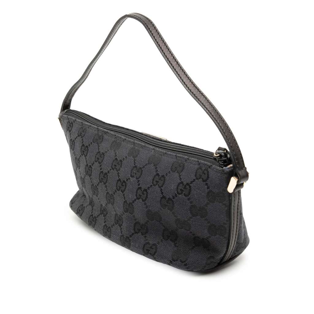 Gucci GG Canvas Boat Black Canvas Good condition - Back View