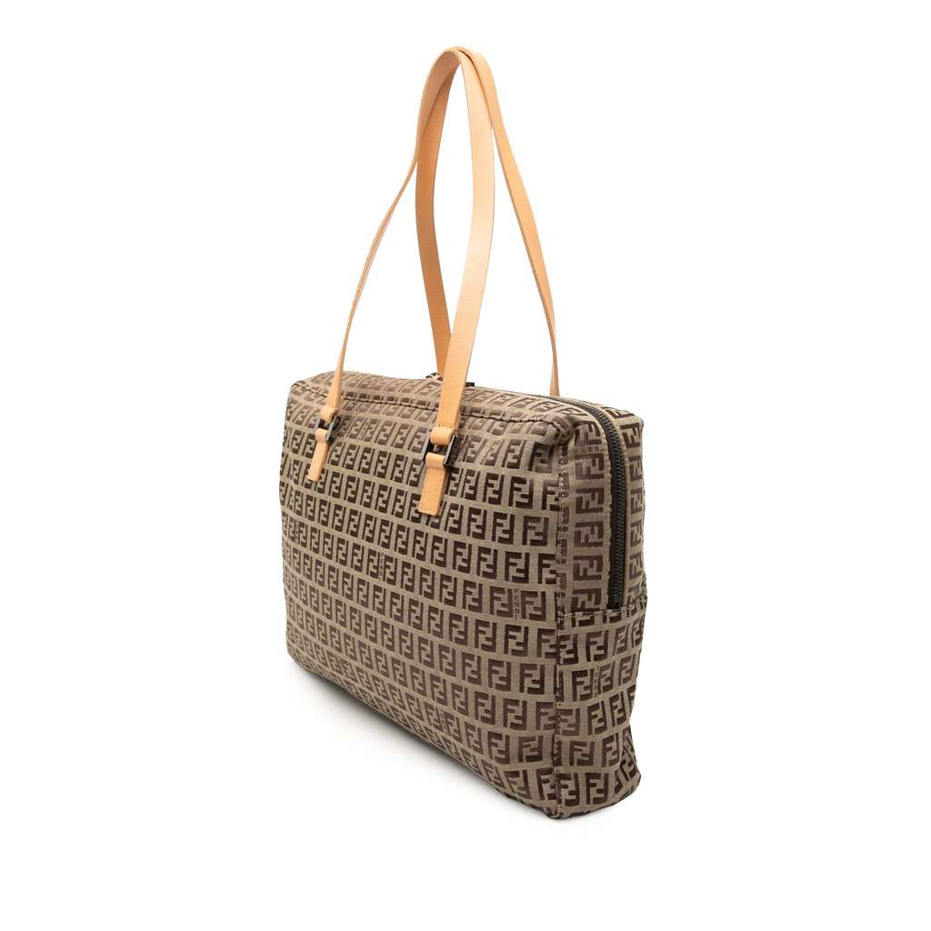Fendi Zucchino Canvas Tote Brown Canvas Good condition - Back View