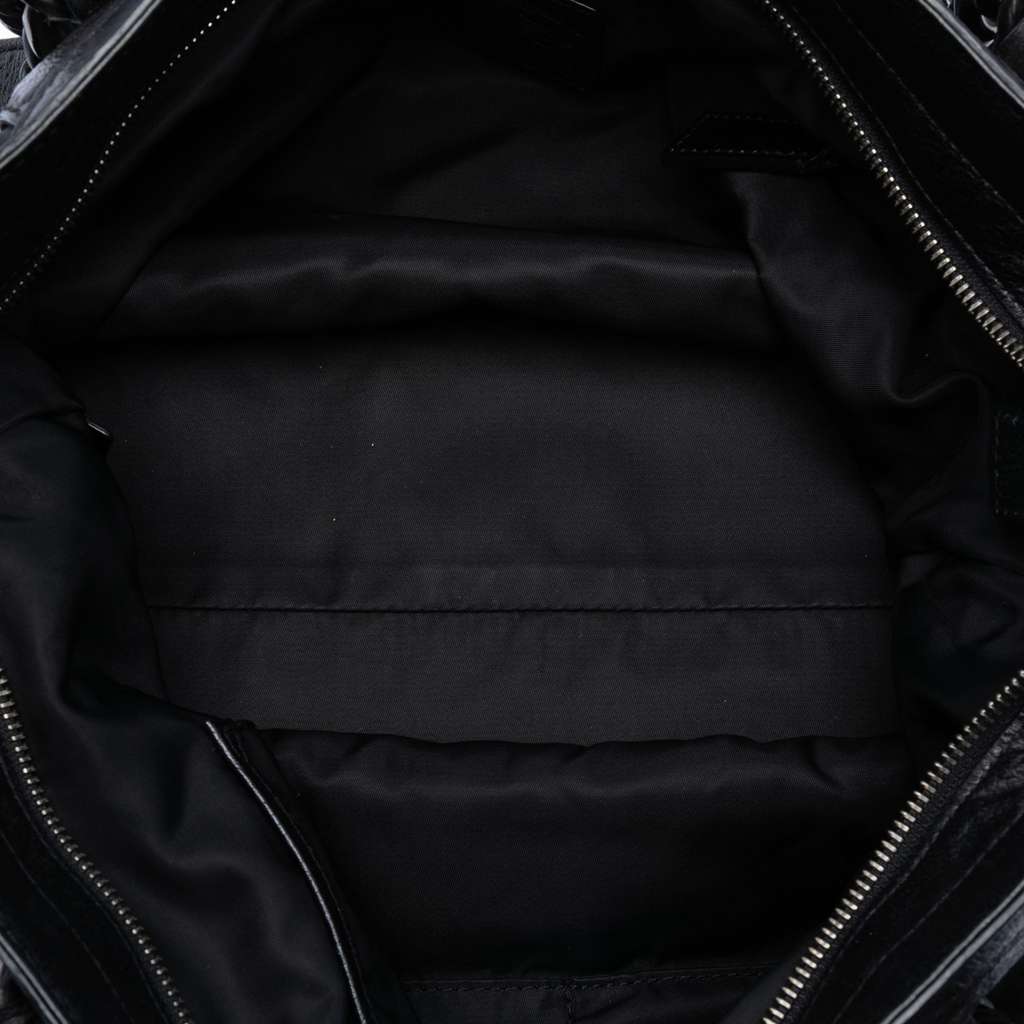 Burberry Tonal Check Nylon Shoulder Bag Black Good condition - Model View