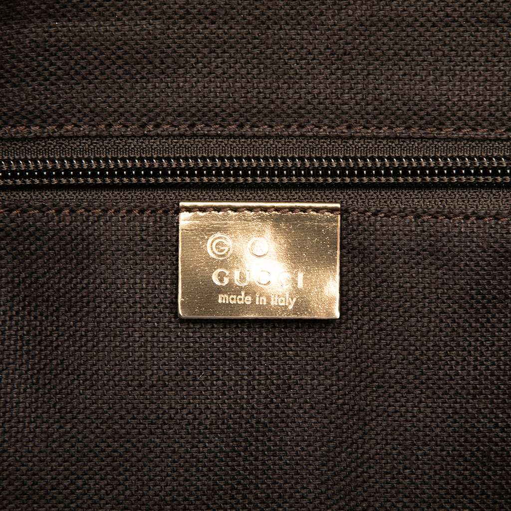 Gucci GG Canvas Web Tote Gold Canvas Good condition - Box View