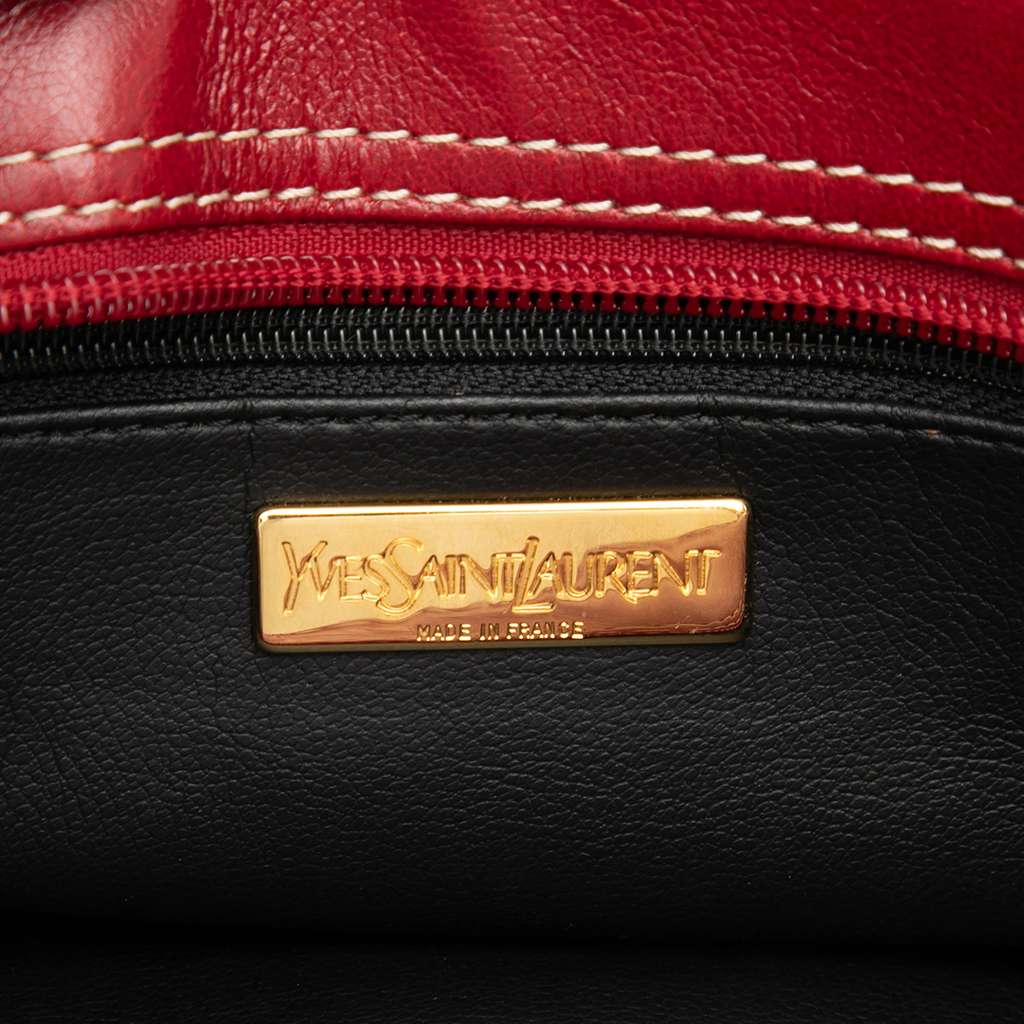 Saint Laurent Leather Y Shoulder Bag Red Leather Good condition - Box View