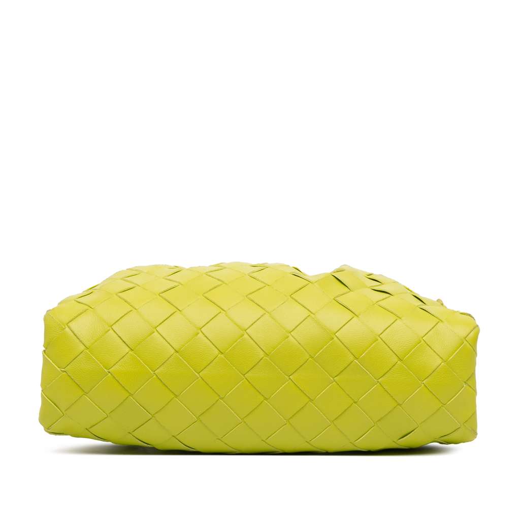 Bottega Veneta Nappa Intrecciato The Mini Pouch Crossbody Green Leather Good condition - Inside View