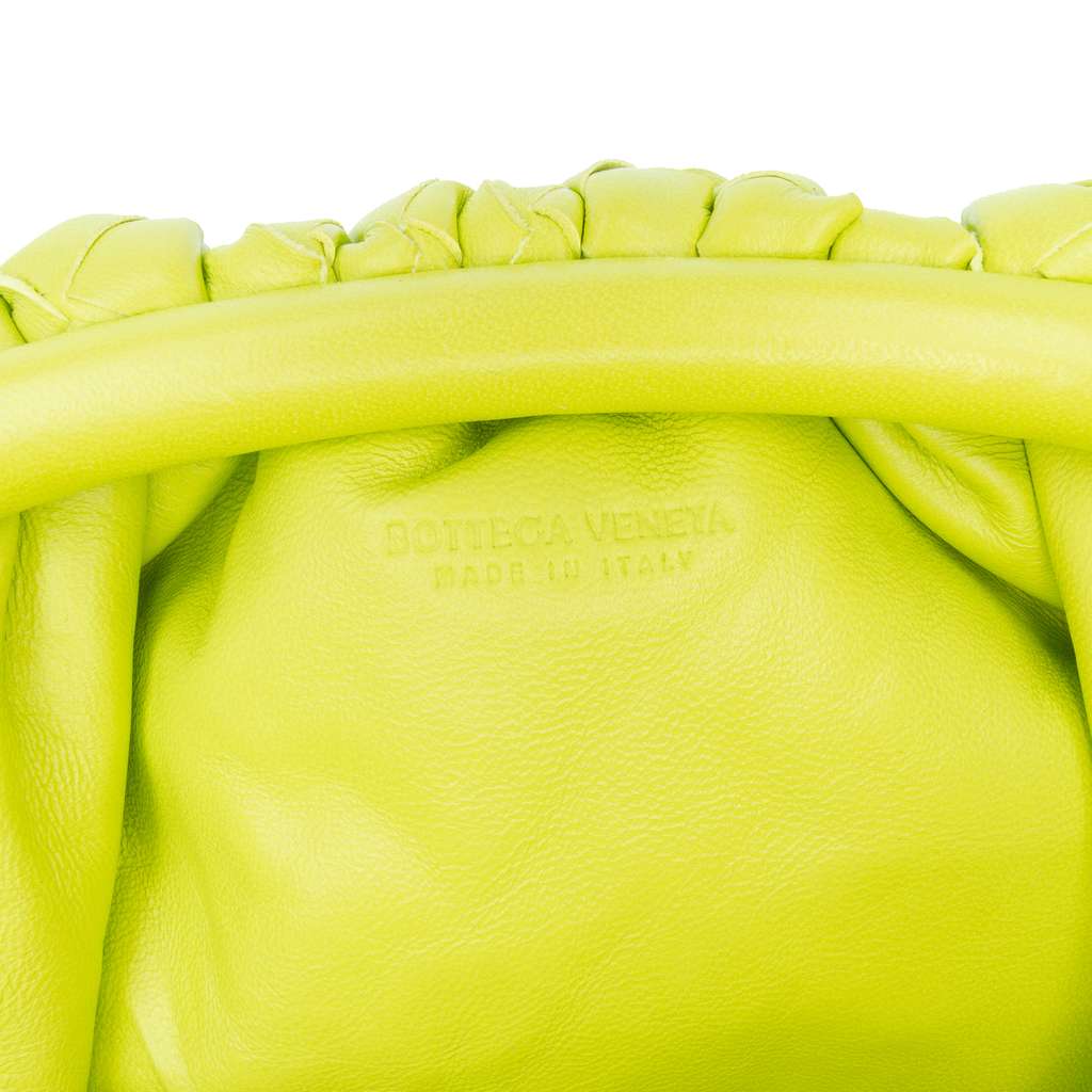 Bottega Veneta Nappa Intrecciato The Mini Pouch Crossbody Green Leather Good condition - Box View