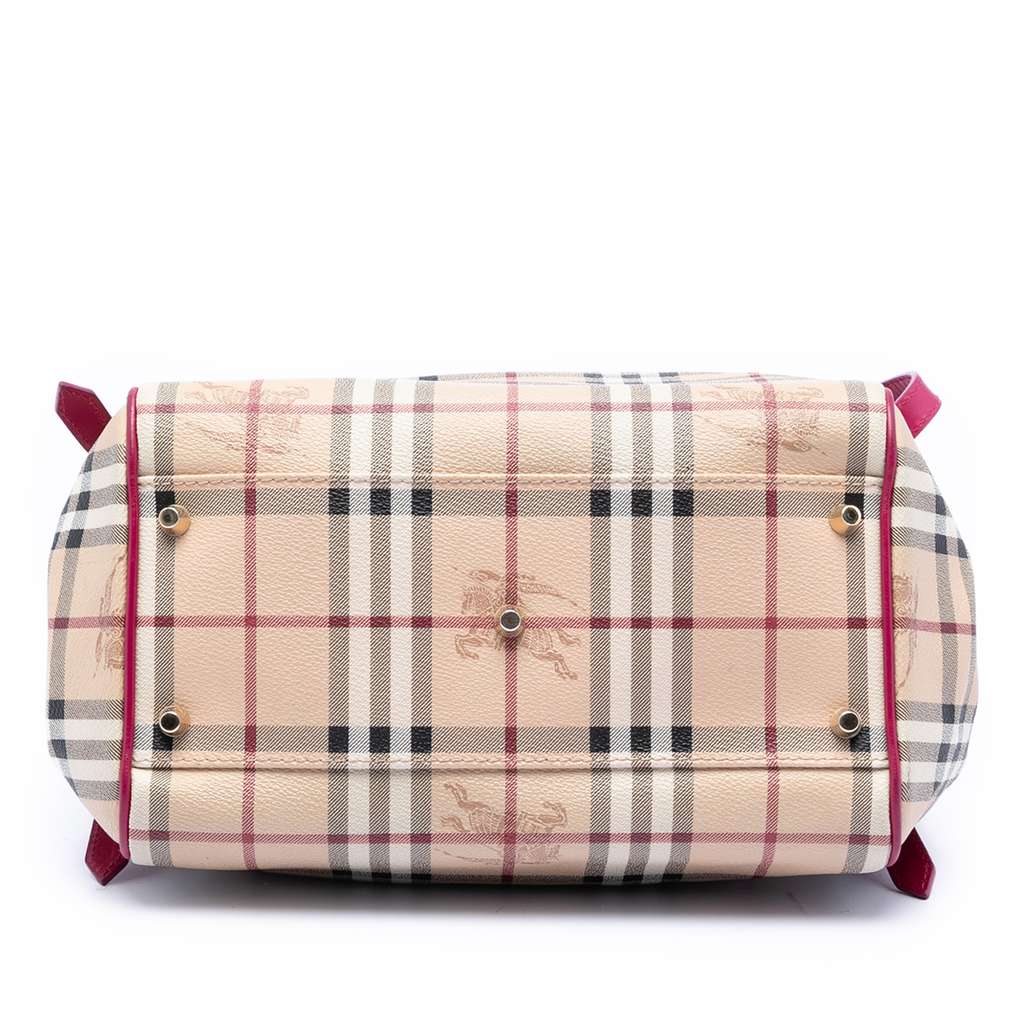 Burberry Small Haymarket Check Coated Canvas Canterbury Tote Brown Canvas Good condition - Inside View