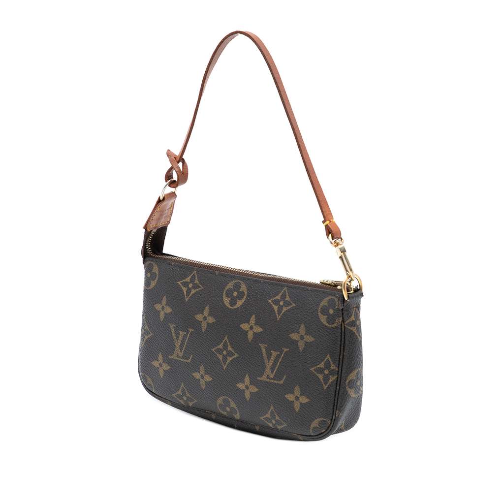 Louis Vuitton Monogram Mini Pochette Accessoires Brown Good condition - Back View