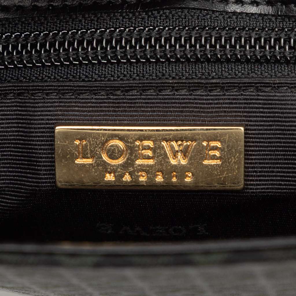 Loewe Anagram Canvas Shoulder Bag Black Canvas Good condition - Box View