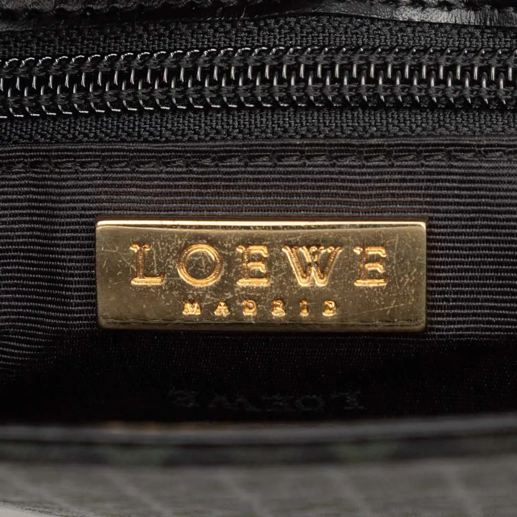 Loewe Anagram Canvas Shoulder Bag Black Canvas Good - Box View