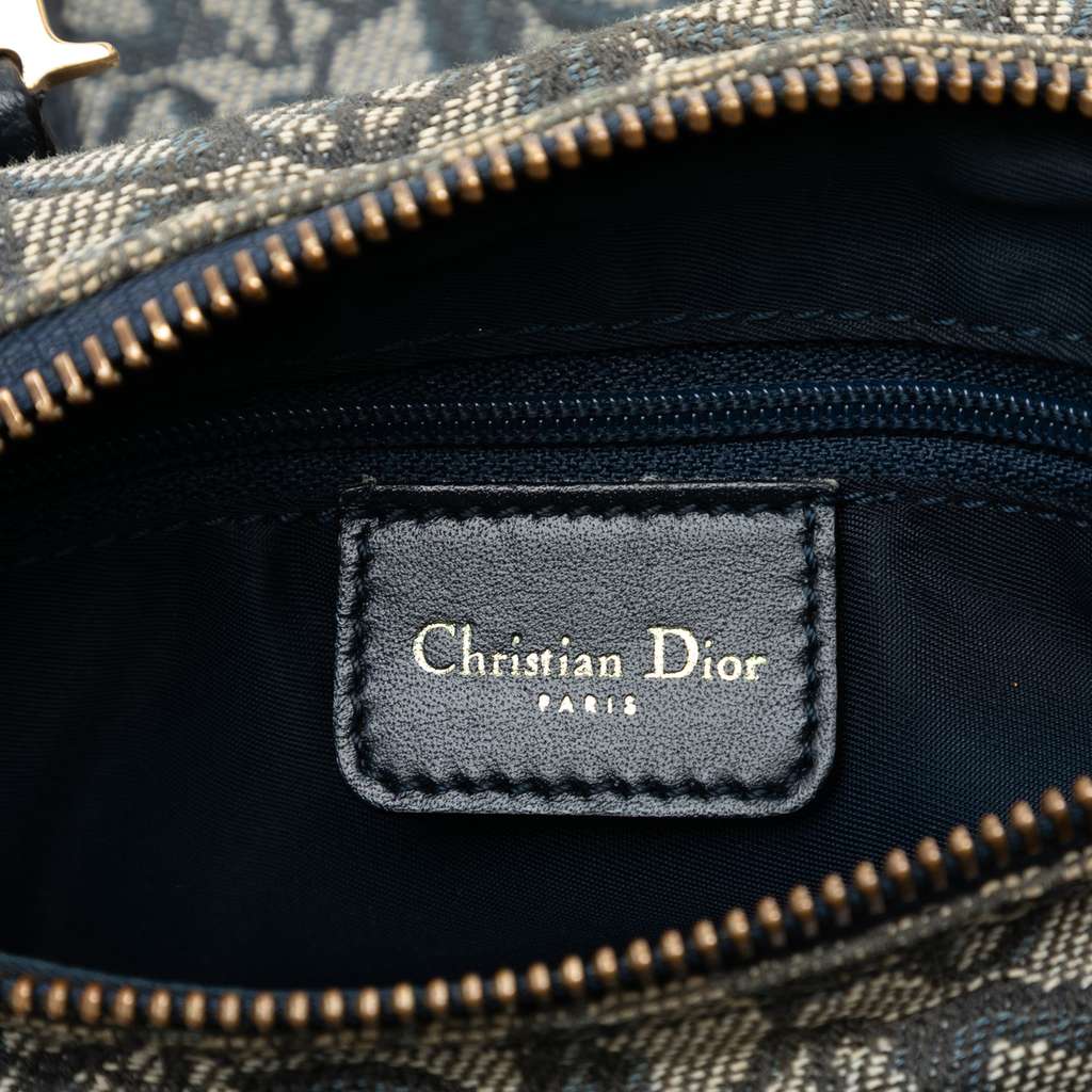 Dior Mini Diorissimo Trotter Canvas Boston Bag Blue Canvas Good condition - Box View