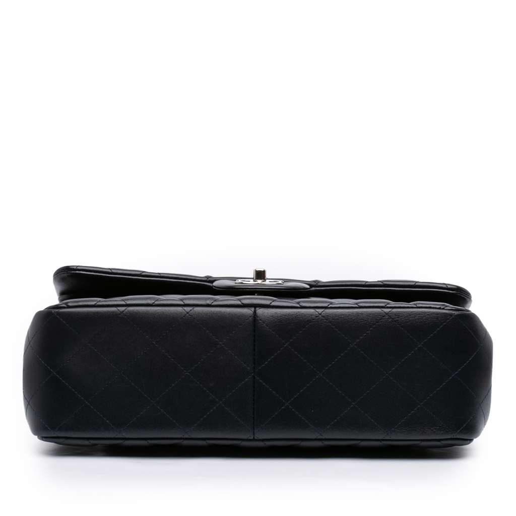 Chanel Jumbo Classic Lambskin Double Flap Black Leather Good condition - Inside View