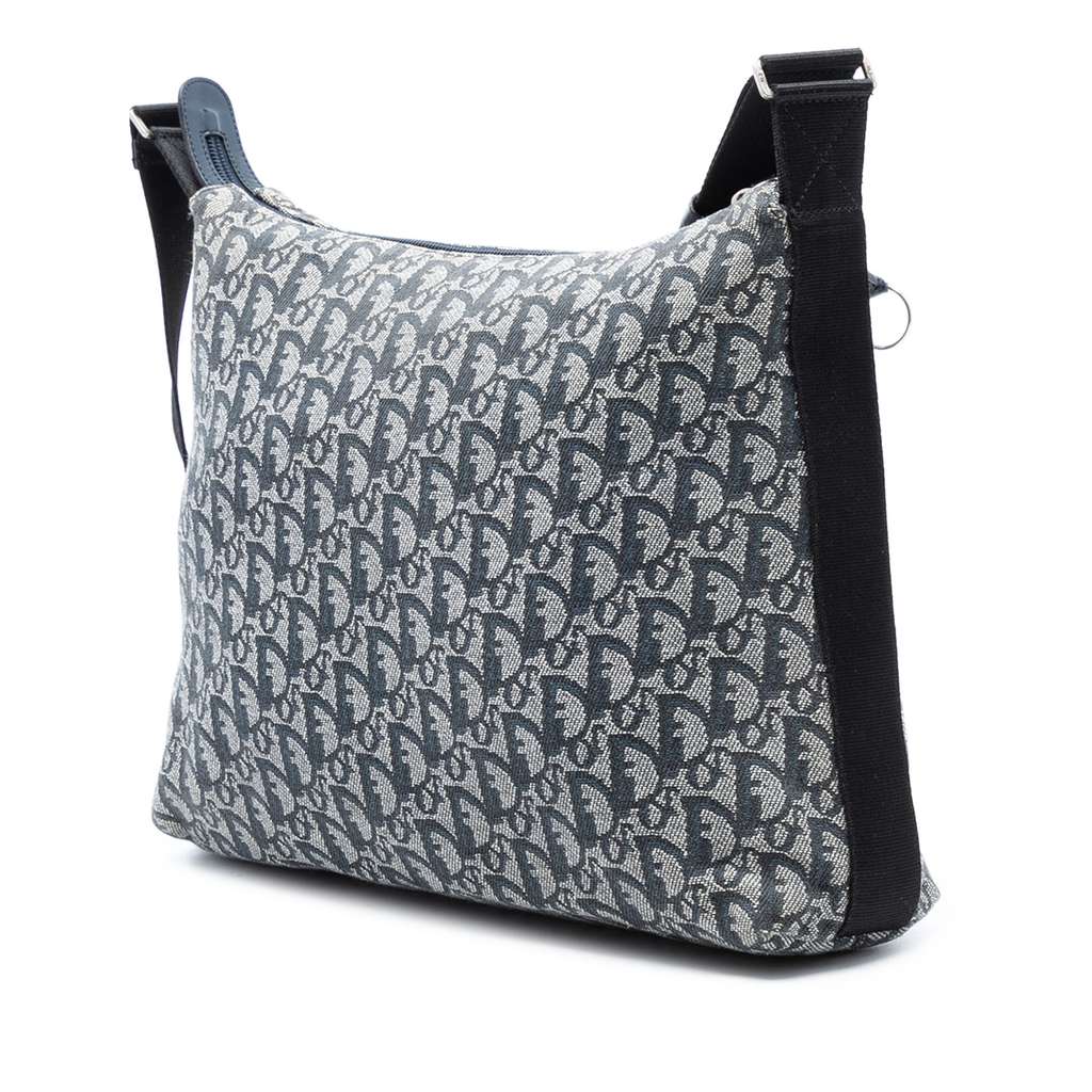 Dior Diorissimo Trotter Canvas Crossbody Blue Canvas Good condition - Back View