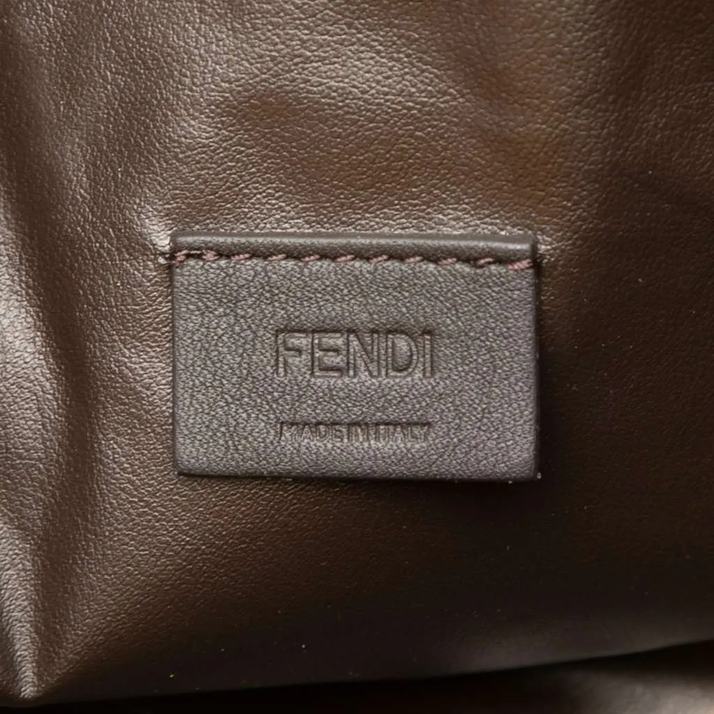 Fendi Zucca Embossed Technical Fabric Cosmetic Pouch Yellow Polyamide Very good - Box View