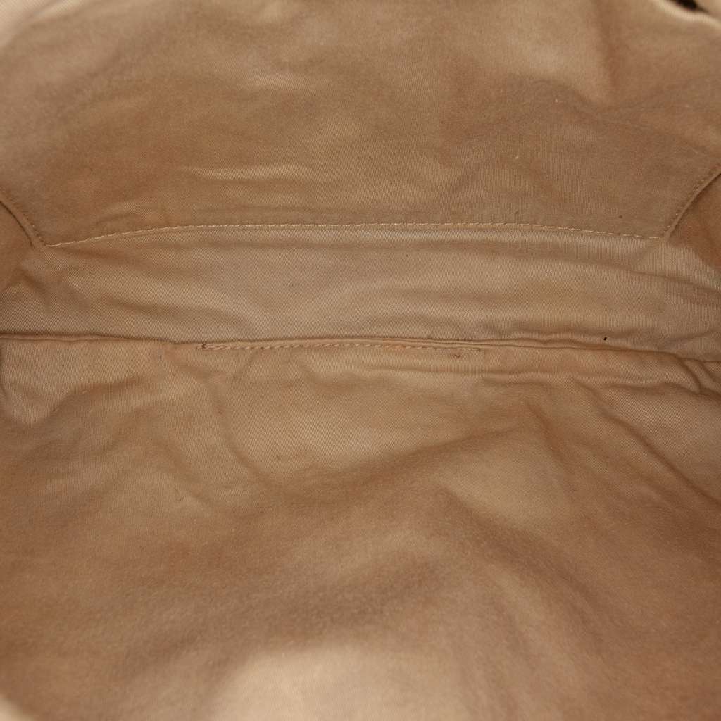 Miu Miu Matelasse Nappa Frame Crystal Chain Shoulder Bag Brown Leather Good condition - Model View