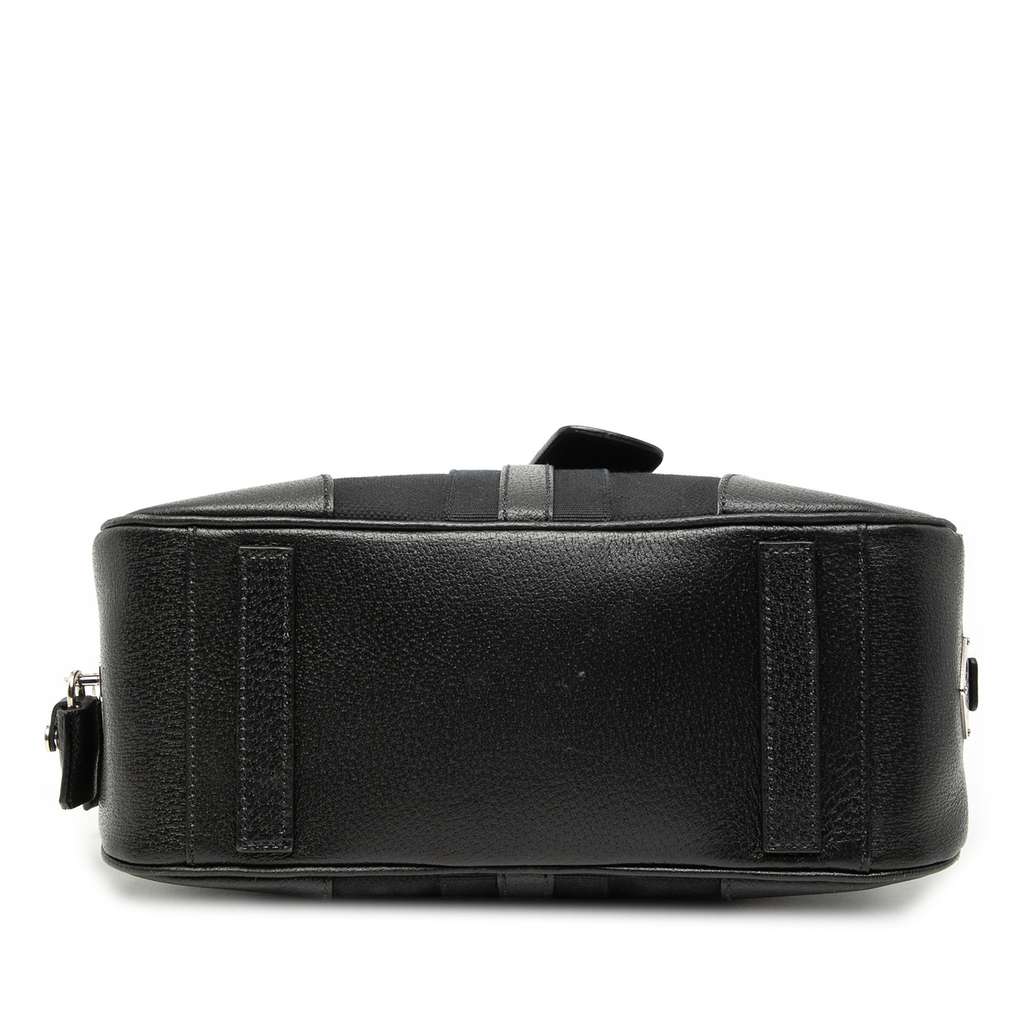 Prada Cinghiale Trimmed Canvas Bauletto Bag Black Canvas Good condition - Inside View