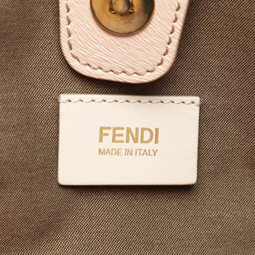 Fendi Zucchino Canvas Floral Tote Brown Canvas Very good - Box View