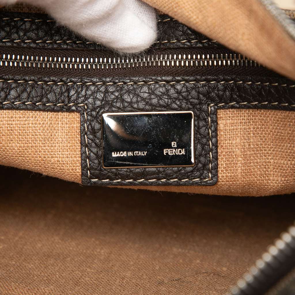 Fendi Zucca Canvas Selleria Crossbody Brown Canvas Good condition - Box View