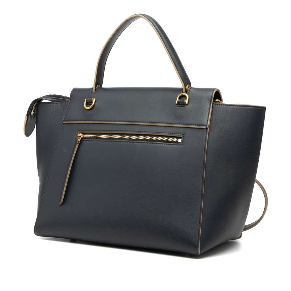 Celine Mini Palmelato Calfskin Belt Bag Black Leather Good condition - Back View