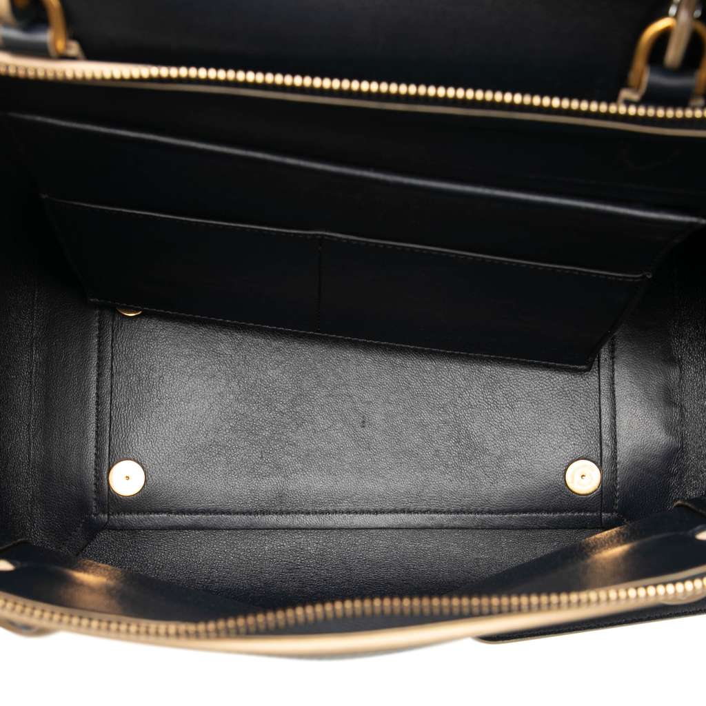 Celine Mini Palmelato Calfskin Belt Bag Black Leather Good condition - Model View