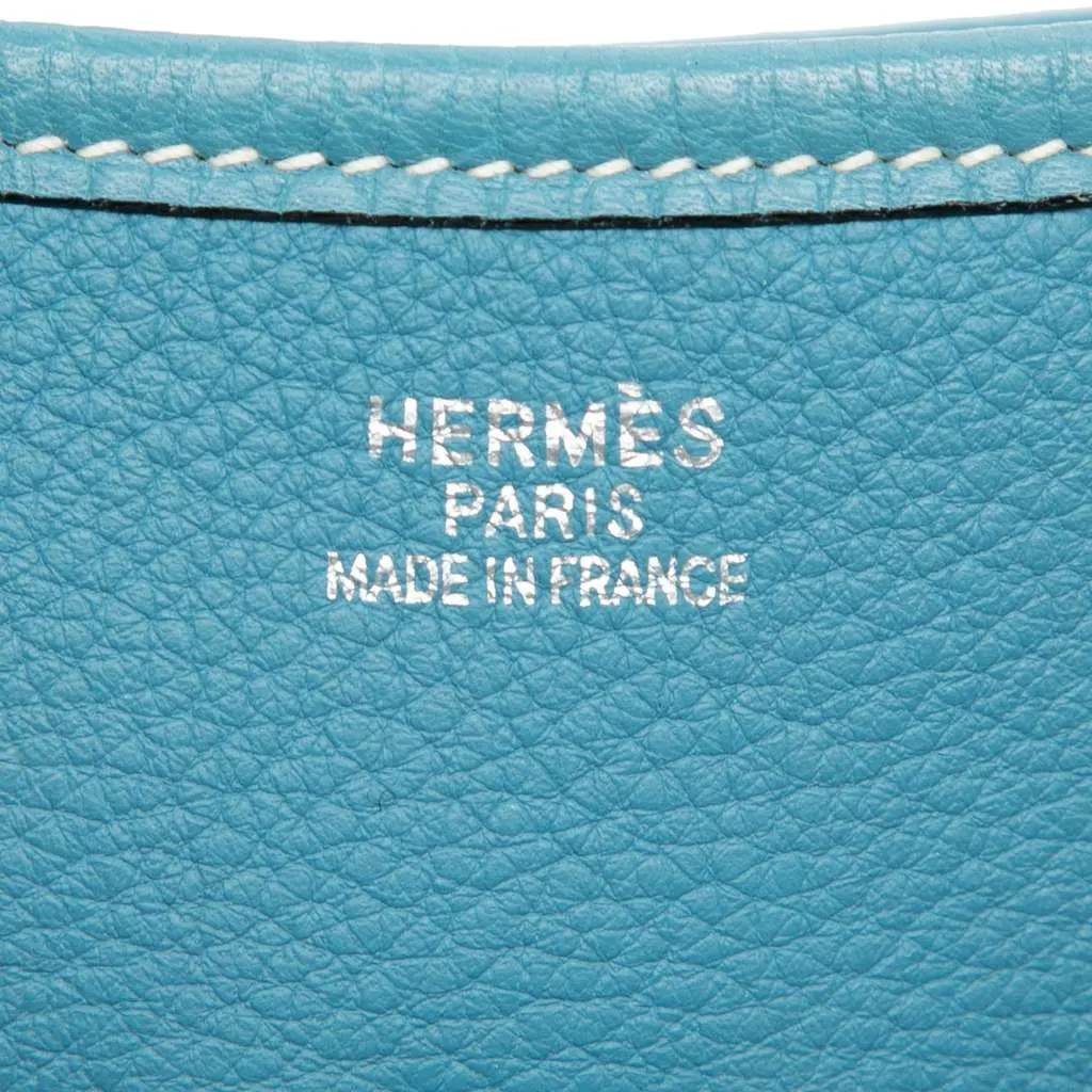 Hermès Clemence Evelyne GM Blue Leather Very good - Box View