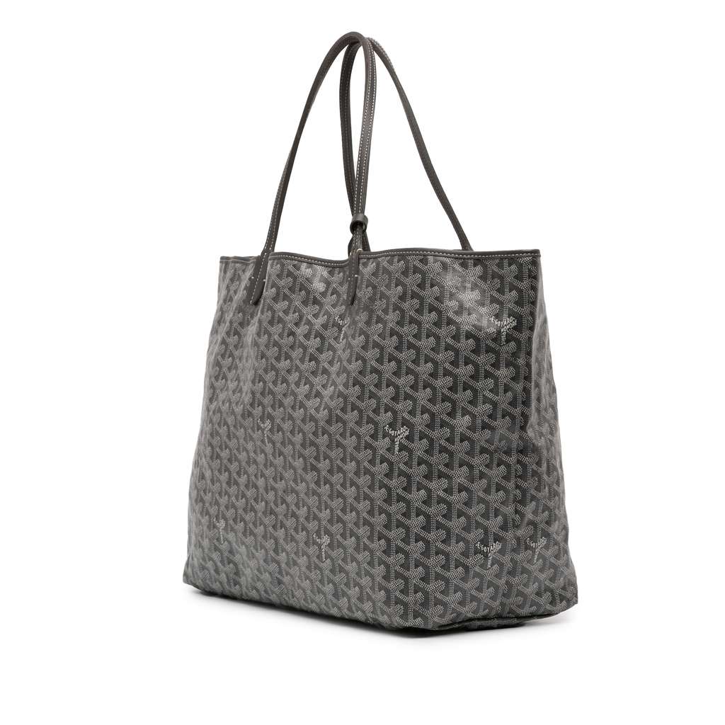 Goyard Goyardine Saint Louis GM Grey Canvas Good condition - Back View