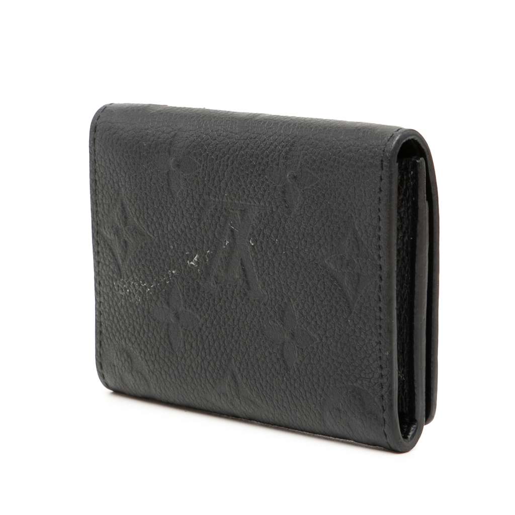 Louis Vuitton Monogram Empreinte Business Card Holder Black Leather Good condition - Back View