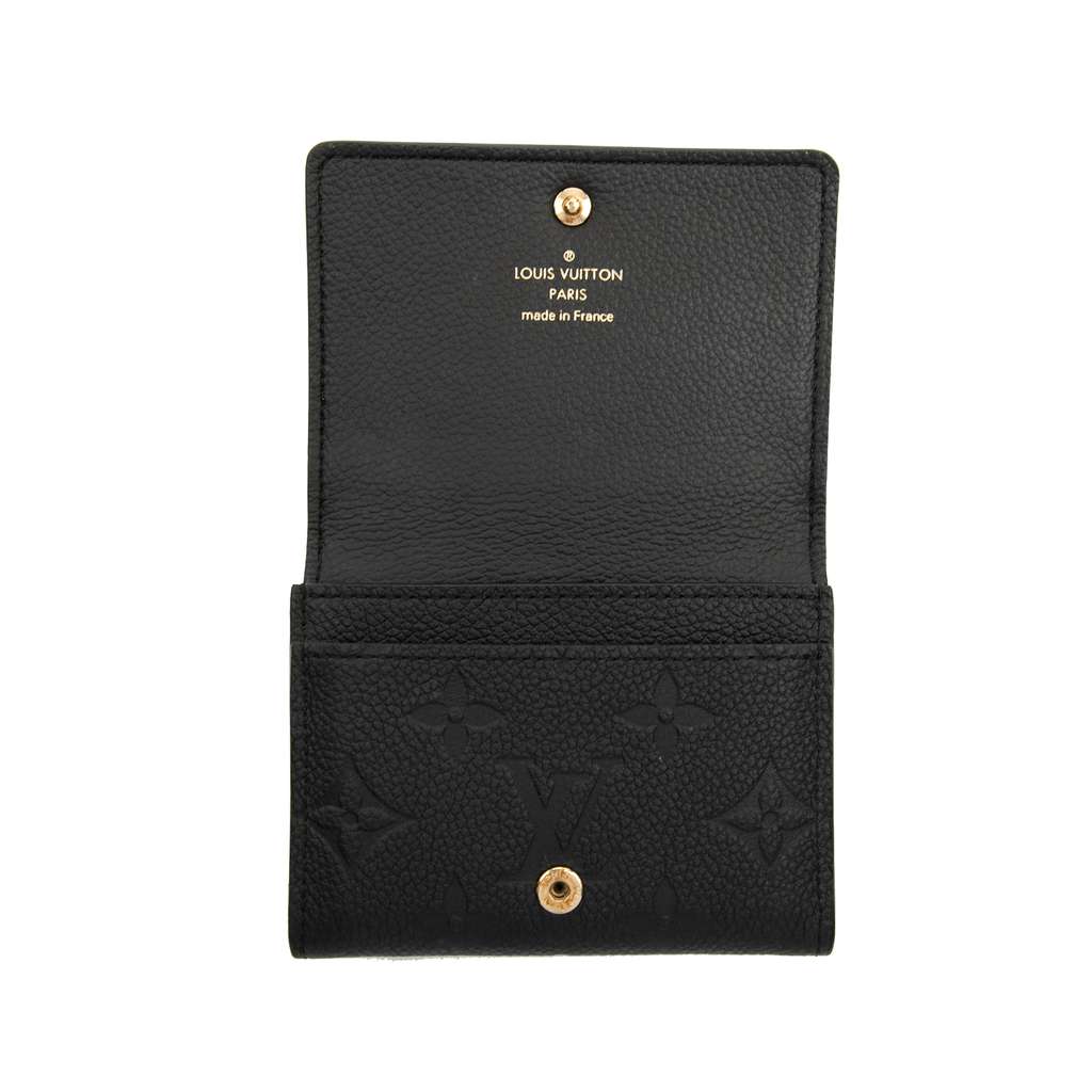 Louis Vuitton Monogram Empreinte Business Card Holder Black Leather Good condition - Model View