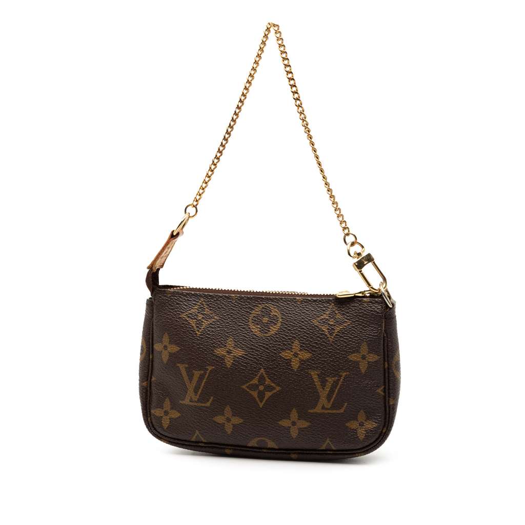 Louis Vuitton Monogram Mini Pochette Accessoires Brown Good condition - Back View