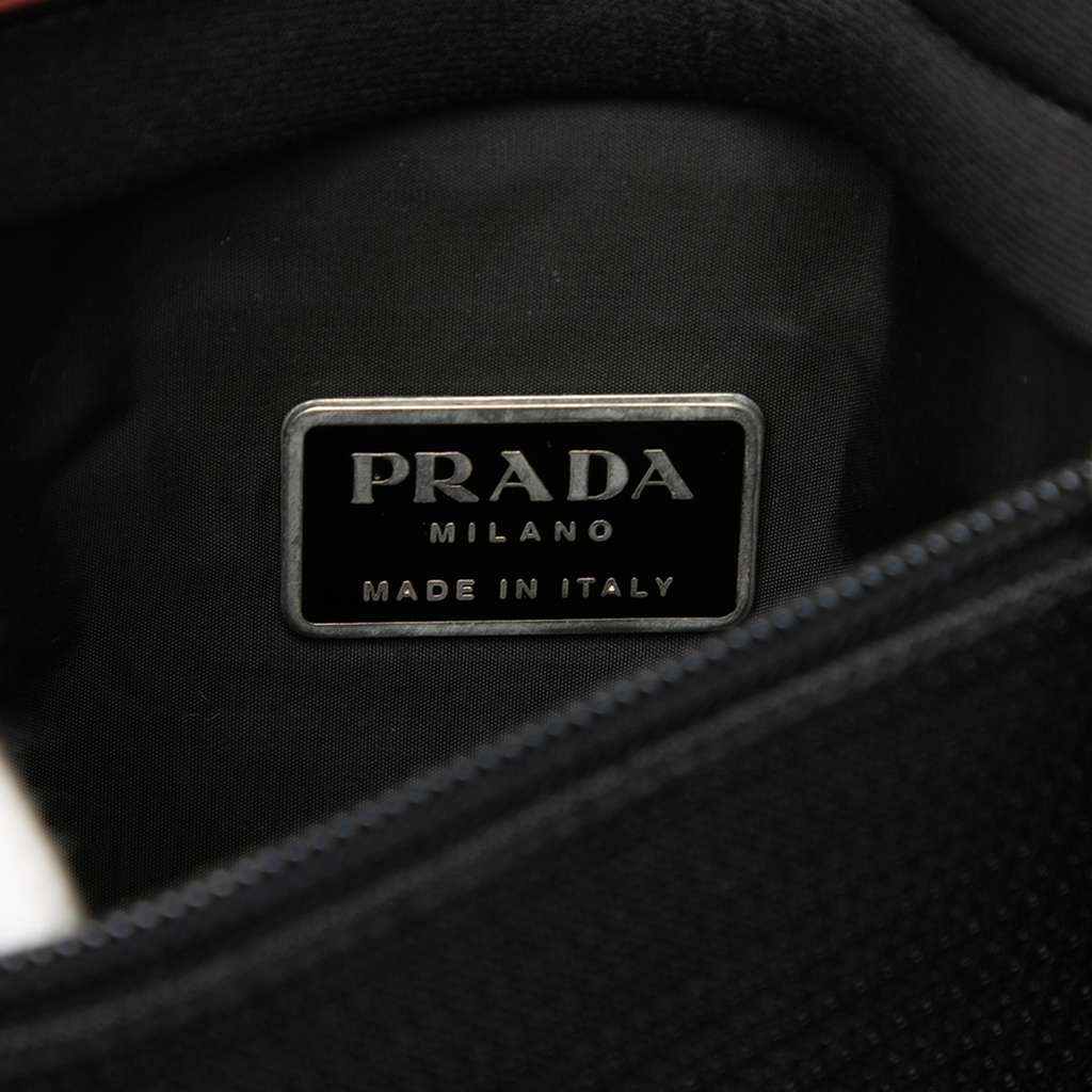 Prada Tessuto Zip Top Sport Crossbody Black Good condition - Box View