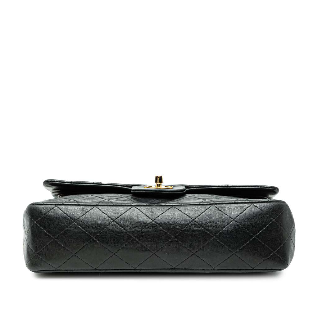 Chanel Medium Classic Lambskin Double Flap Black Leather Good condition - Inside View