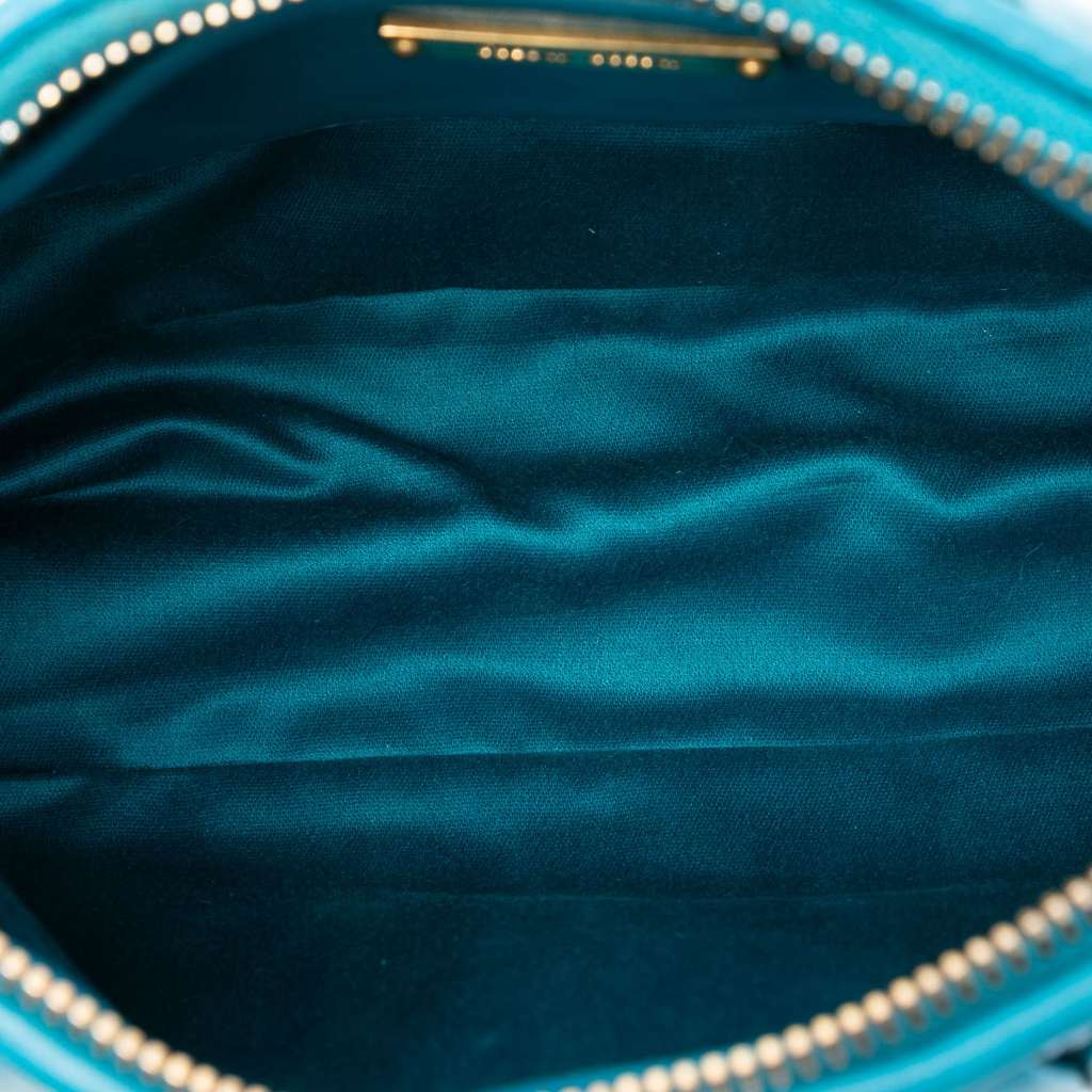 Miu Miu Matelasse Nappa Shoulder Bag Blue Leather Good condition - Model View