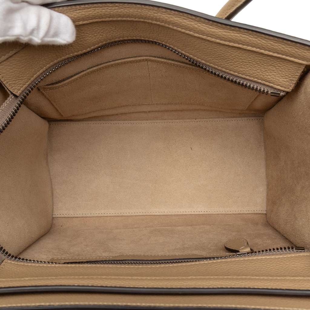 Celine Micro Drummed Calfskin Luggage Tote Brown Leather Good condition - Model View