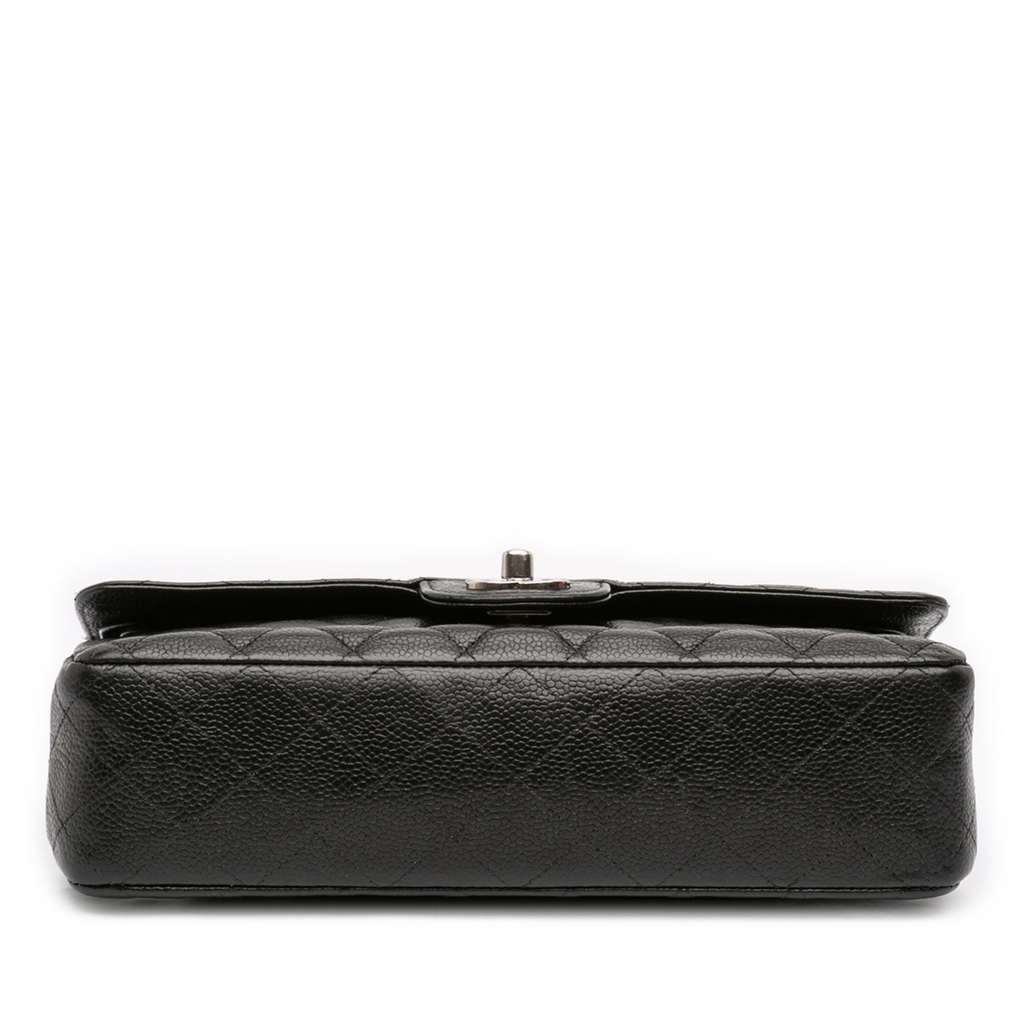 Chanel Medium Classic Caviar Double Flap Black Leather Good condition - Inside View