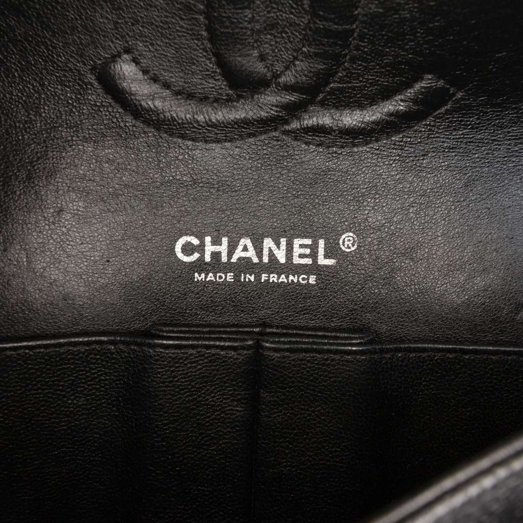 Chanel Medium Classic Caviar Double Flap Black Leather Good condition - Box View