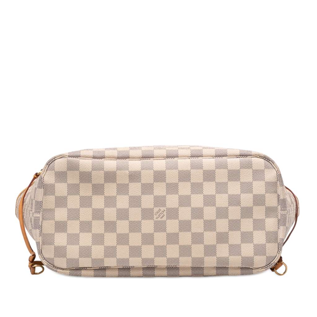 Louis Vuitton Damier Azur Neverfull MM White Good condition - Inside View