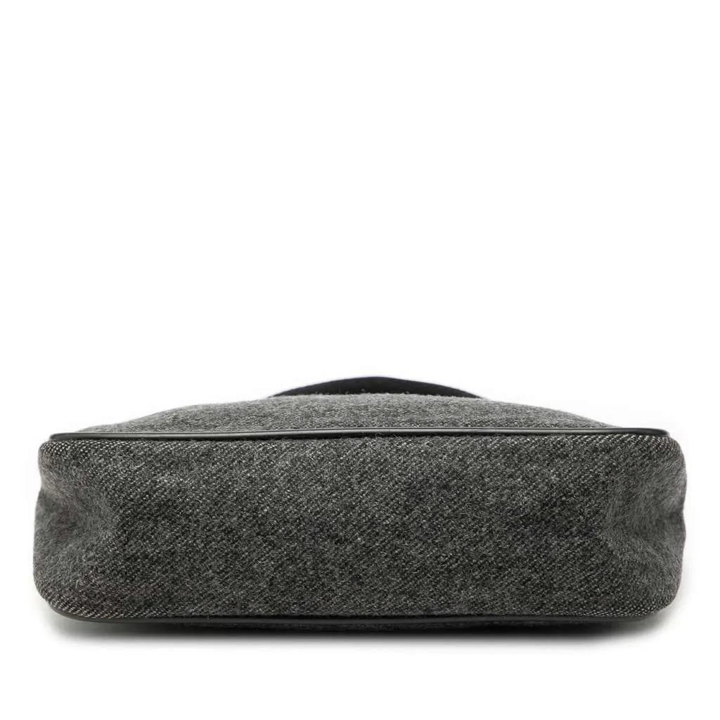 Prada Sports Line Wool Shoulder Bag Grey Wool Good - Inside View