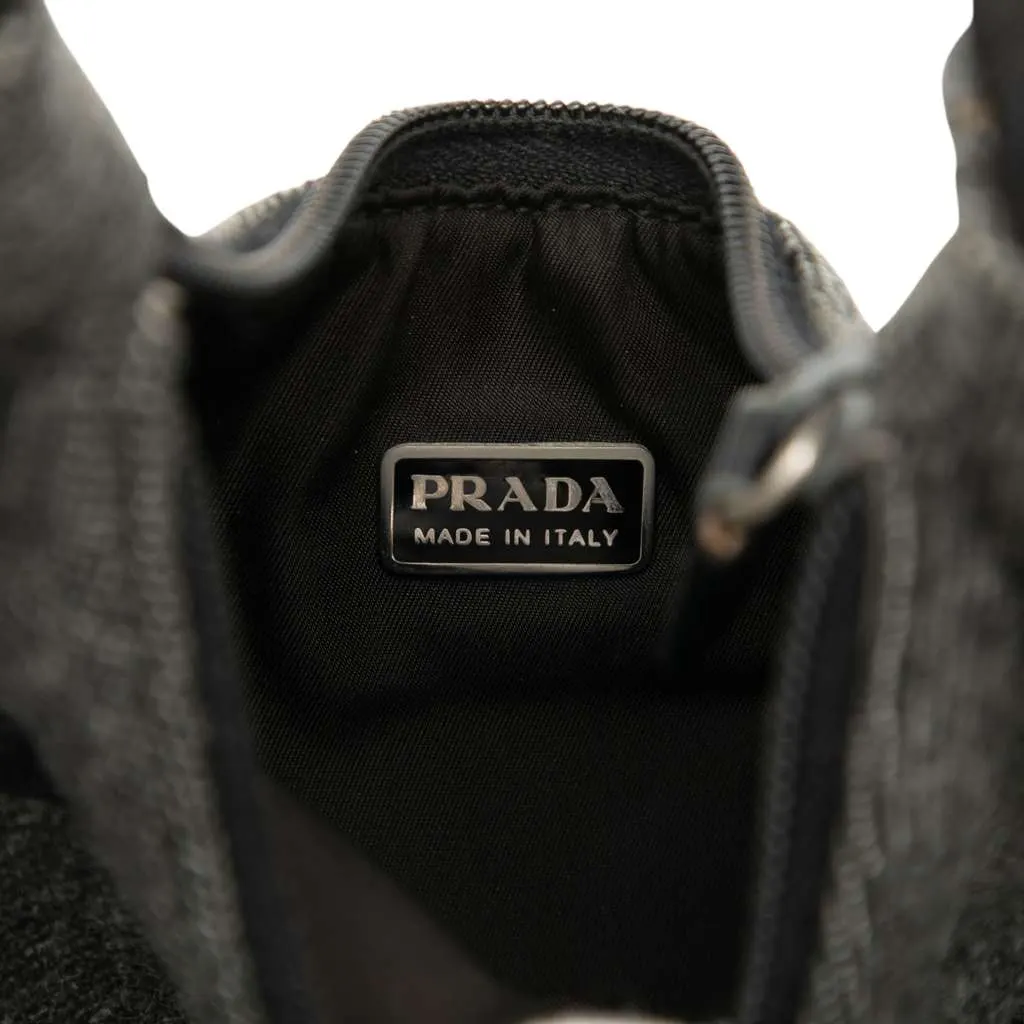 Prada Sports Line Wool Shoulder Bag Grey Wool Good - Box View