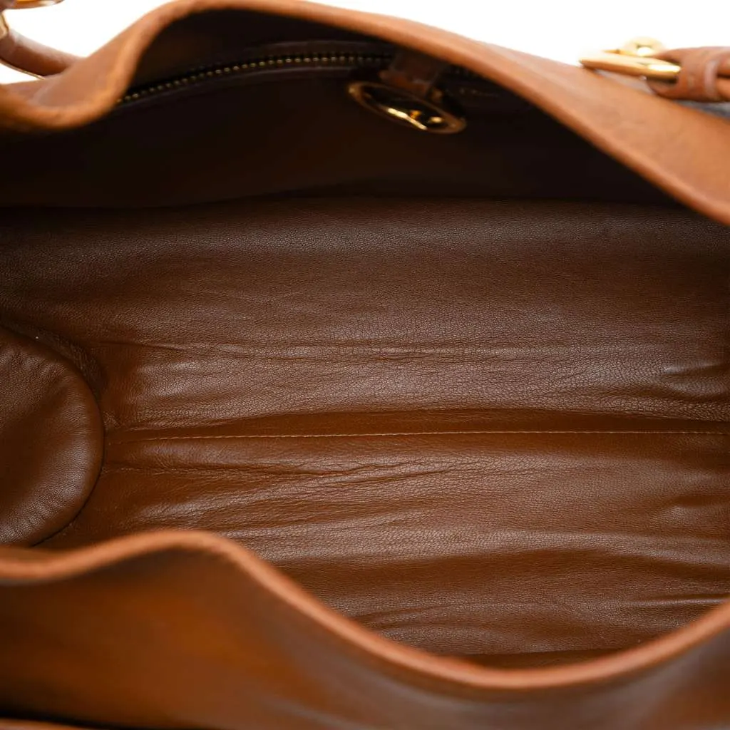 Dior Medium Embellished Leather 61 Hobo Brown Leather Very good - Model View