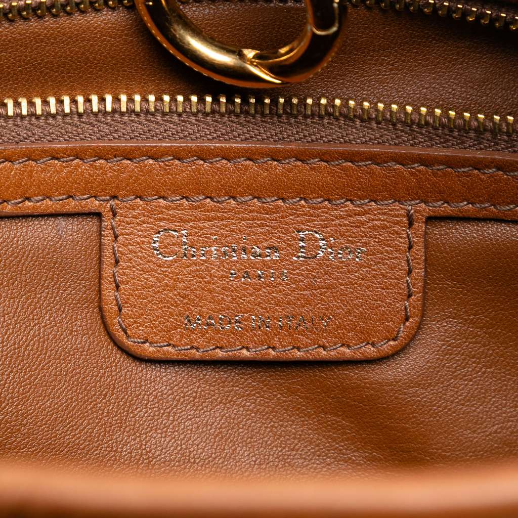 Dior Medium Embellished Leather 61 Hobo Brown Leather Good condition - Box View