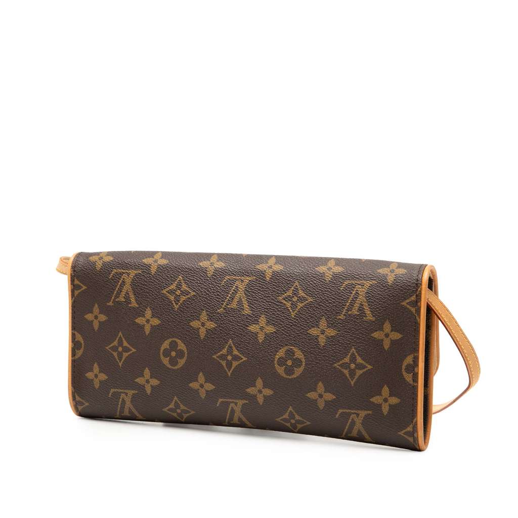 Louis Vuitton Monogram Pochette Twin GM Brown Good condition - Back View